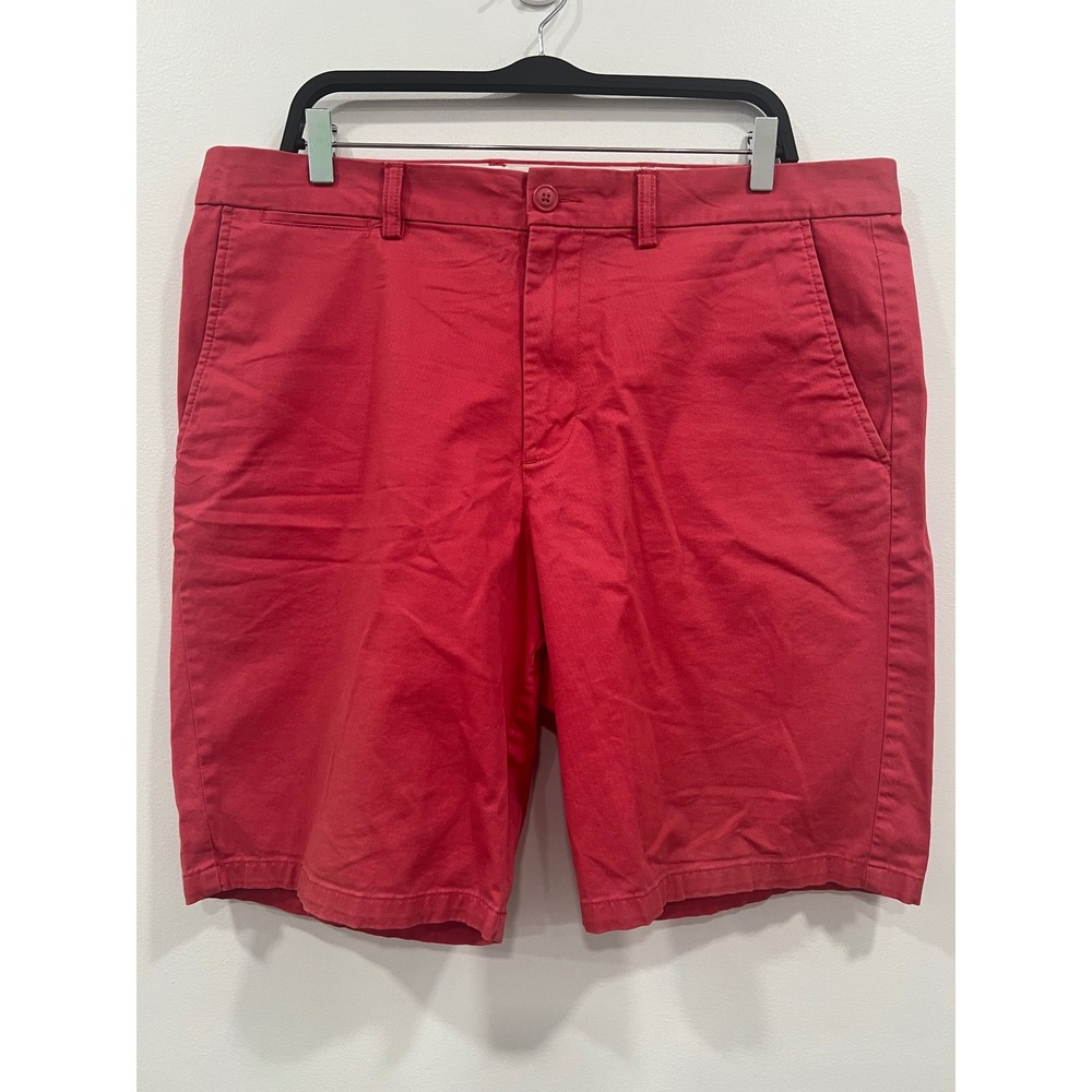 Old Navy Chino Shorts Mens 40 Red Good Flat Front Cotton Twill Casual‎ Summer